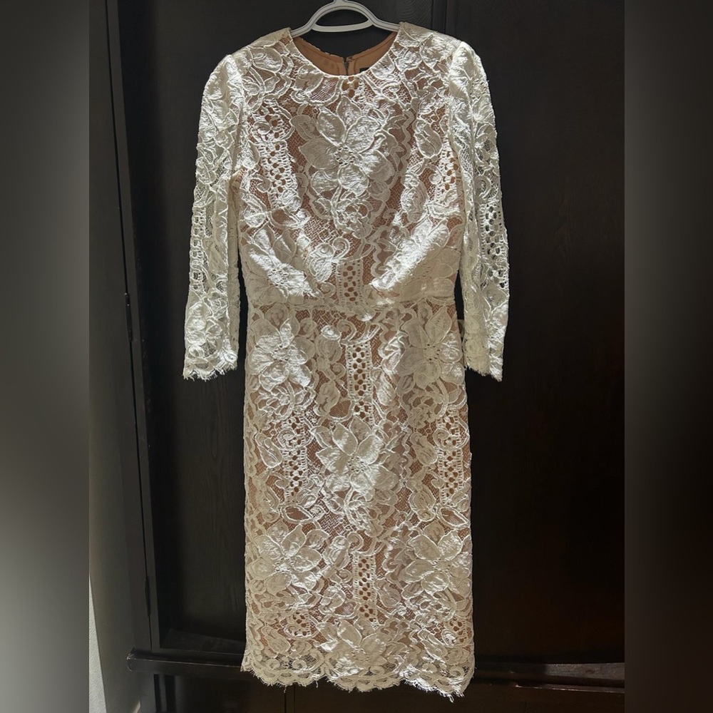 Dolce & Gabbana lace and silk organza midi dress - Picture 1 of 7
